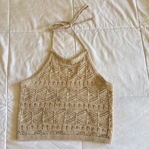 NWT Crochet Halter Top